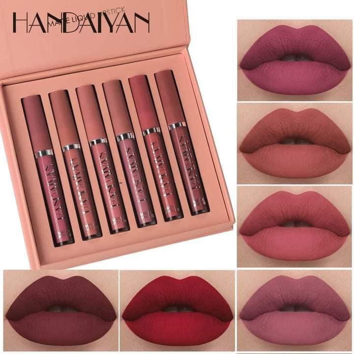 Handiyan Liquid Lipstick 6 Pcs Set. Shade